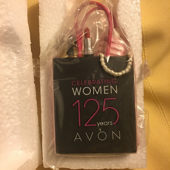 Avon 125th Anniversary Shopping Bag Ornament Christmas Holiday Rep Logo New - Picture 1 of 5